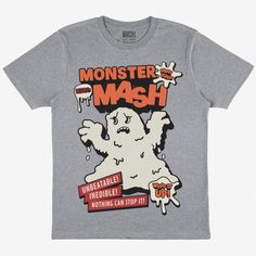 Short sleeve women's t-shirt with Monster Mash slogan and vintage B-movie style graphics. Nothing can stop the mashed potato monster! Whip your outfit into shape in this freaky food slogan tee. Makes a great gift or treat yourself! All Batch1 products are lovingly designed, printed and packed by hand in the UK at Batch1 HQ. Our garments are made to order to minimise wastage and printed using water-based, eco-friendly inks. We are committed to creating on-trend, environmentally friendly, ethically-made garments that contribute to a more sustainable fashion future. Women Slogan, Word Shirts, Monster Mash, Mashed Potato, Slogan Tee, B Movie, Quirky Gifts, Sleeves (women), Ladies Day