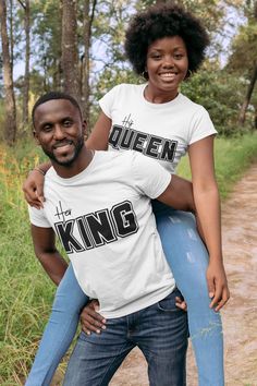 His Queen, Her King Couple T-Shirts Shirt B1ack By Design LLC His Queen Her King, Her King, Robert Mcginnis, Art Geek, Couple T Shirts, Skottie Young, His Queen, Art Hair, King Design