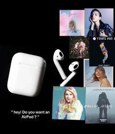 an apple airpods is shown next to other items