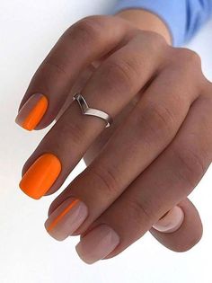 Uñas Color Coral, Cute Short Nails, Short Gel Nails, Square Nail Designs, Short Square Nails, Summer Acrylic Nails, Short Nail Designs, Color Coral