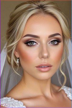 Wedding Makeup For Blue Eyes, Gorgeous Wedding Makeup, Wedding Makeup Tutorial, Glam Wedding Makeup, Glam Bride, Bridal Eye Makeup, Make Up Inspiration