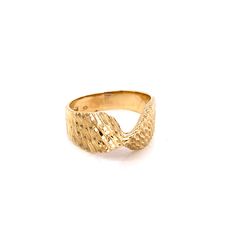 1980's Vintage 14k yellow gold statement ring. The ring is a size 6.75 and can be sized. The height of the ring off of the finger is 5.9mm. The width of the ring is 8.4mm. The ring weighs 3.76 of gold. Gold Open Band Ring Stamped 14k, Formal 14k Gold Open Snake Ring, Gold Open Band Signet Ring For Formal Occasions, Formal Yellow Gold Round Band Bypass Ring, Gold Bypass Ring For Formal Occasions, Formal Yellow Gold Bypass Ring With Round Band, Gold 14k Bypass Ring, 14k Yellow Gold Wide Band Open Ring, 14k Yellow Gold Open Wide Band Ring