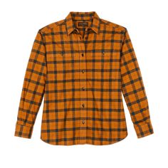 Made with warm cotton flannel, this classic shirt has set the standard for outdoor comfort for nearly 30 years. The fabric is tightly woven for durability and wind resistance, and brushed on both sides for next-to-skin comfort. Ideal over a tee in cool weather, as an overshirt on summer evenings, or layered under a vest when the temperature drops, it’s a go-to favorite throughout the year. Button-flap chest pockets. Embroidered Filson logo. | Filson Women's Alaskan Guide Shirt Size SmallpruceSqsh Size Small Cotton Flannel Shirt For Outdoor Activities In Fall, Cotton Flannel Shirt For Fall Outdoor Activities, Classic Flannel Shirt For Outdoor, Cotton Shirt For Outdoor Activities In Fall, Classic Plaid Shirt For Outdoor, Classic Brown Flannel Shirt For Outdoor, Classic Outdoor Flannel Top, Classic Fall Outdoor Shirt, Outdoor Comfort