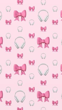 pink bows and headbands on a pink background