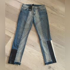 Super Cute Pants In Perfect New Condition Questions? Leave A Comment Below! Kut From The Kloth Leather Pants, Ankle Straight Jeans, Patch Jeans, Zipper Jeans, Cute Pants, Cuffed Jeans, Womens Capris, Raw Hem Jeans, Straight Leg Denim