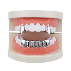 Vampire Gold Grills Healthy Teeth Fangs Grillz, Gold Teeth Grills, Bottom Grillz, Vampire Fangs