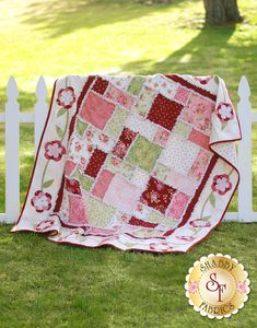 the rose rag quilt book is shown