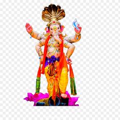 an image of the statue of lord ganesha on transparent background, hd png