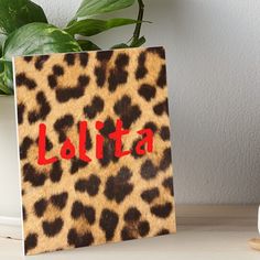 Professionally printed on firm, textured mat boards perfect for desks and shelves. Supplied with 3M velcro dots to easily affix to walls. Available in standard sizes. Lolita personalized leopard print named items Thrift Flip, Velcro Dots, Mat Board, Art Boards, Leopard Print, Dots, Shelves, Texture, Art Prints