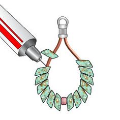 an illustration of a medical device attached to a cord with flowers and leaves around it