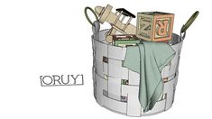 a drawing of a trash can with items in it and the words sorry written below