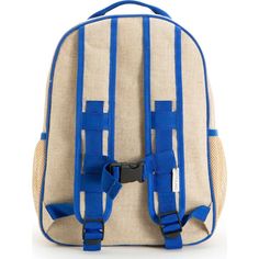 Elevate your child's adventures with the SoYoung Toddler Backpack, featuring an irresistibly cute Blue Dino T-Rex design. Crafted from durable linen/cotton, it's a faithful companion for preschoolers aged 2-5, perfectly sized for their essentials. Spills are no match for its machine-washable raw linen, ensuring hassle-free cleaning. This backpack boasts a well-organized interior with mesh side pockets, a zippered mesh pocket, and a reinforced bottom for longevity. For added security, a chest str Blue Backpack With Adjustable Straps For Outdoor Activities, Dinosaur Backpack Diy, Kids Hiking Backpack, Blue Educational Backpack, Dino Backpack, Toddler Backpack, Extra Curricular Activities, Kids Backpacks, T Rex