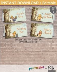 winnie the pooh instant printable birthday card