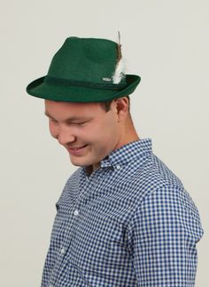 Green Colored Felt Party Hat For Oktoberfest Costume Party | OktoberfestHaus.com