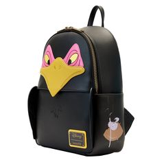 a black backpack with an angry bird on it