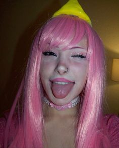 #princessbubblegum #cosplay Halloween Costume Pink Hair, Pink Hair Costume Ideas Halloween, Pink Hair Characters Halloween, Bubble Gum Costume, Pink Hair Halloween Costume Ideas, Princess Bubblegum Makeup, Princess Peach Makeup, Pink Hair Halloween