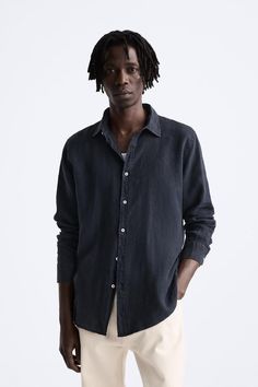 Men's Shirts | ZARA United States Plain Shorts, Cardigan Sweater Jacket, Shirts For Men, Blazer Dress, Zara United States, Trouser Jeans, Linen Shirt