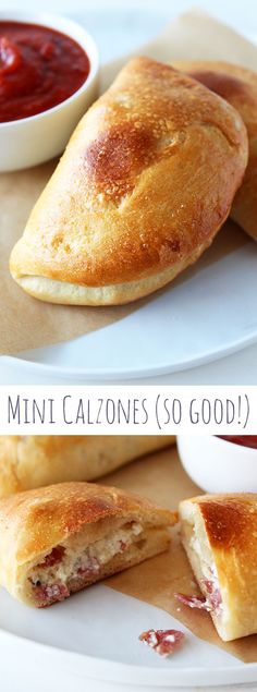 mini calzones so good with ketchup on the side and in between