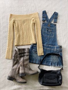 00s Fashion Outfit, Dress Outfit Aesthetic, Denim Dress Outfit, Downtown Outfits, Clothes Aesthetic, Outfit Aesthetic, Dress Outfit, Character Outfits