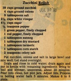 an old recipe is shown with instructions on it