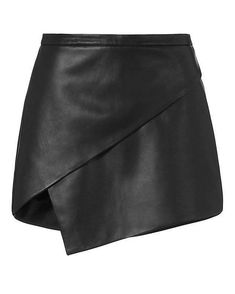 Asymmetrical Mini Skirt, Look 80s, Short Leather Skirts, Leather Miniskirt, Skirt Asymmetrical, Michelle Mason, Zipper Skirt, Skirt Short, Leather Mini Skirt