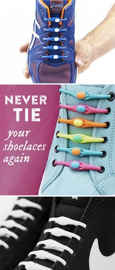 These replaces your traditional shoelaces, and turns any pair of lace-up shoes into comfortable slip-ons while keeping them secure on your feet. Nike Custom, Summer Running, Good Shoes, Diy Vetement, Shoes Cheap, Sensory Issues, Tie Shoelaces, Fashion Comfortable, Tie Shoes