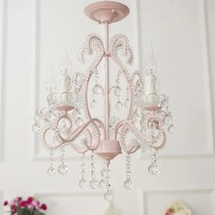 Nordic Style Crystal Chandelier For Girls Bedroom: Elegant Pendant Lighting With Candle Element 5 / Pink Chandelier, Bedroom Candles, Modern Hanging Lights, Elegant Pendant Lighting, Princess Room, Geometric Chandelier, Candle Chandelier, Chandelier Bedroom, Metal Chandelier