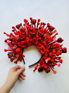 Valentine’s Day Costume, Rachel Burke, Valentines Headband, Heart Costume, Queen Of Hearts Costume, Heart Headband, Crown Party, Heart Crown, Costume Inspo