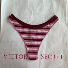 Nwt Victoria’s Secret Pink Panty Size Medium. Smoke Free, Pet Free Home. Purple Seamless Bottoms For Loungewear, Purple Seamless Loungewear Bottoms, Seamless Purple Cotton Bottoms, Secret Pink, Women's Intimates, Victoria’s Secret, Victoria Secret Pink, Pink Ladies, Victoria's Secret