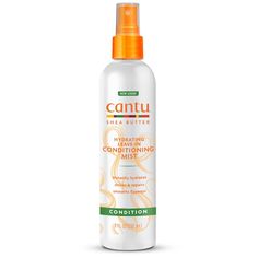 Make hair care simple with Cantu Shea Butter Hydrating Leave-In Conditioning Mist, a lightweight spritz that provides curls with much-needed moisture and works to mend strands with nourishing, deeply hydrating infusions of pure shea butter. We keep our formula lightweight so your hair never feels weighed down. Before you begin your day, trust this hydrating conditioning mist to not only tame stray flyaways, but to truly elevate every curl. Castor oil and argan oil gently detangle and help reduce Cantu Leave In Conditioner, Cantu Products, Leave In Conditioner Spray, Spray Conditioner, Permed Hair, Healthier Hair, Grape Seed Extract, Curl Cream, Leave In Conditioner