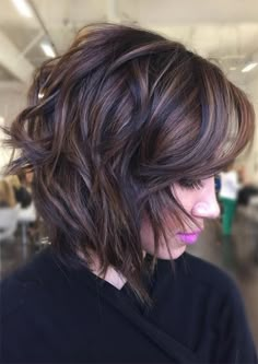 Short Layered Bob Hairstyles, Edgy Pixie, Hair Styles 2017, Short Hair With Layers, Dark Brown Hair