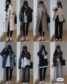 Cold Weather Korean Outfits, Cold Weather Outfits Korean Style, Ootd Autumn Korea, Seoul Winter Outfit, Hanoi Outfit, Japan Ootd Spring