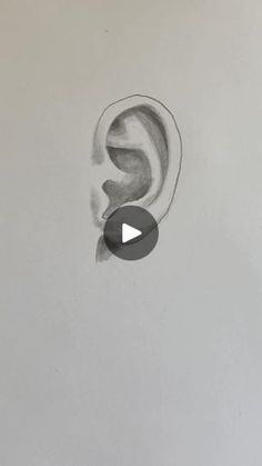 a drawing of a person's ear is shown