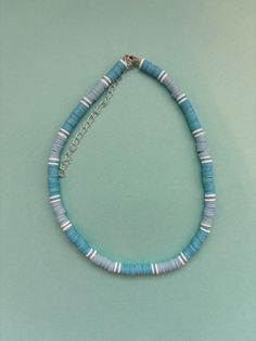 Blue & white clay beaded necklace All necklaces are 14 inches with a 4 inch extender chain Clay Beaded Necklace, Clay Bead Necklace, Clay Bead, Clay Necklace, Fancy Jewelry, White Clay, Clay Beads, Bead Necklace, Beaded Necklaces