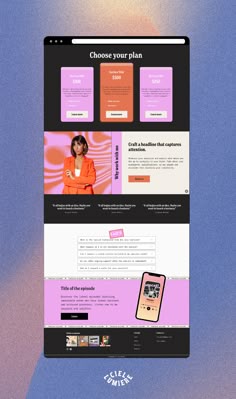 an image of a website design for a cell phone service company that uses the same color scheme as its theme