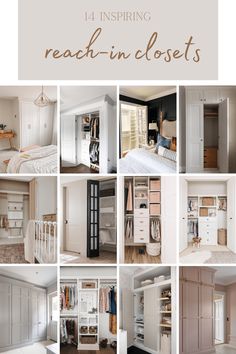 Looking for inspiration for your reach-in closet? Here are 14 beautiful & practical reach-in closet and wardrobe designs that spark some ideas. #reachincloset #closetinspo #diycloset #closetorganization #kidscloset #customcloset California Closets Reach In Design, Practical Wardrobe Design, Reach In Closet Storage, Cottage Closet Ideas, Open Reach In Closet, Built In Cabinet Design Bedroom, 5 Ft Closet Ideas, Reach In Closet Design Layout Sliding Doors, 6 Ft Reach In Closet Ideas