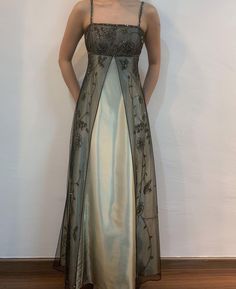 90s Dresses Prom, Whimsigothic Dress, Prom Dresses 90s, Fairy Dress Prom, 2000s Prom Dress, Open Front Skirt, Long Ball Gown, 90s Prom Dress, Prom Dress Inspo