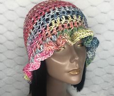 "This \"Crochet Bucket Hat\" is perfect for a day at the beach or just pairing with your favorite outfit! All of the items in my shop are ready to be shipped as soon as you place your order! These items are perfect to spark up your daily outfits and/or going to the beach!  Whether it is a gift for yourself or a family/friend, it will surely bring a smile to your/their face!  Please treat all crochet wear with care and love! Crochet bucket hat measurements:  Length with ruffles: 10 inches Width: around 9-10 inches  😊 Thank you for stopping by!" Casual Crochet Lace Hat For The Beach, Beach Hat With Crochet Lace And Adjustable Fit, Beach Hat With Adjustable Crochet Lace, Summer Beach Hat With Crochet Lace, Summer Beach Hats With Crochet Lace, Crochet Lace Hats For Summer Beach, Beach Crochet Hat Made Of Yarn, Crochet Lace Summer Beach Hats, Summer Beach Crochet Lace Hats