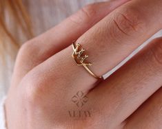 ABOUT PRODUCT This 14K Gold Crown Ring is suitable gift for girlfriend, mom and her. You can even buy as a birthday gift for your friends or anniversary gifts, If you want to add a special note we can write for you and put to inside of package. Princess Crown is a protection symbol in your life and its good luck symbol of jewelry. Show your love to your loved ones with this beautiful crown ring. We manufacture our jewelry pieces with carefully and after production we double checking in quality c Queen Ring Design, Crown Ring Queen, Girls Ring Design Gold, Pretty Rings Unique, Golden Ring Design, Finger Rings For Girls, Crown Gold Ring, Rings For Girlfriend, Gold Princess Crown