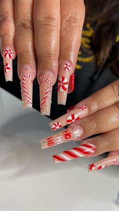 15 Christmas Nails Trendy Styles – Get Ready to Dazzle! 💅 Get ready to shine this holiday season with these Christmas Nails Trendy styles that everyone is raving about! From classic Christmas Nails Acrylic to stunning Christmas Gel Nails, there\'s a look for every occasion. 🎅✨ Looking for festive December Nails or sleek Winter Nails Acrylic? We\'ve got you covered. Embrace the holiday spirit with Xmas Nails and creative Christmas Nail Designs that will take Her Nails to the next level. Try Re... Xmas Red Nails Christmas Design, Red And Green Acrylic Nails Christmas, Cute Long Christmas Nails, Cute And Simple Christmas Nails, Red Nail Christmas Designs, Cute Simple Christmas Nails Winter, Matching Christmas Nails, Red Holiday Nails Acrylic, Christmas Nails Tutorial