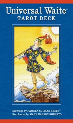 the book cover for universal waite tarot deck