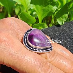 "Welcome in KSBJewels --------------------------------------------------------------------------  Title : Purple Amethyst Ring, 925 Sterling Silver Ring, Split Band Ring, Bohemian Ring, Teardrop Jewelry, Wedding Ring, Best Selling Jewelry  -------------------------------------------------------------------------- Special offers for you :-  1) If you want to Buy BULK QUANTITY products from us, We can make *SPECIAL OFFER* for you. [BUY 50 GET 10 FREE] -------------------------------------------------------------------------- NOTE :- STONE MAY BE LITTLE DIFFERENT and MEASUREMENTS & WEIGHT are CLOSE to APPROXIMATES. \"It'll look beautiful when you wear it\" Meterial-925 Sterling Silver Click Here to visit my Home Page:- https://www.etsy.com/in-en/shop/KSBJewels?ref=seller-platform-mcnav I glad Bohemian Teardrop Anniversary Rings, Bohemian Teardrop Rings For Anniversary, Handmade Pear-shaped Silver Rings, Handmade Silver Pear-shaped Rings, Handmade Teardrop Ring For Anniversary, Best Selling Jewelry, Ring Teardrop, Teardrop Jewelry, Multiple Rings