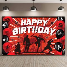 PRICES MAY VARY. Polyester Large enough: this ninja birthday backdrop measures 180 x 110 cm/ 70.8 x 43.3 inch; It is large enough for the party themed decoration so that your guests can fully feel the hot party atmosphere and impress them, adding an extra touch to the birthday party theme Quality material: this background cloth is made of polyester fabric and it can be washed in the washing machine; Lightweight, non-toxic, no odd smell, soft, reusable and durable Easy to use: this ninja party de Ninja Party Favors, Ninja Themed Birthday Party, Ninja Party Favor, Ninja Birthday Party, Ninja Theme, Unique Party Themes, Diy Birthday Backdrop, Ninja Birthday Parties, Happy Birthday Backdrop