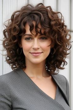 Short Hairstyles For Curly Hair Women, Medium Length Hair Styles For Curly Hair, Curly Medium Length Hair With Bangs, Curly Short Hair Layers, Stacked Curly Hair, Type 2c Curly Hair Hairstyles, Curly Hairstyles For Medium Length Hair, Cute Easy Curly Hairstyles, Medium Length Curly Hair With Layers