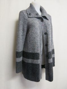 "Gray Long Oversize Cardigan Talbots You new favorite!. Big cowl collar Long and bulky with button front Wow! Highest quality and crazy comfortable too, beautifully made Wool blend, not scratchy, washable Medium/Large Shoulder 17\" Chest 46\" Length 33\" 20\" sleeve from underarm Excellent condition, Stylin' snuggle! Great with jeans! https://www.etsy.com/shop/BelindasStyleShop" Summer Tunic Dress, Oversize Cardigan, Angora Cardigan, Slouchy Cardigan, Oversized Sweater Cardigan, Summer Tunics, Kurta Dress, Blue Cardigan, Silk Jacket