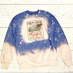 *Farm Fresh Christmas Trees Bleached Sweatshirt *Gildan Heavy Blend In Heather Sport Royal Blue 60% Polyester 40% Cotton *Medium- Unisex Sizing *Sublimation Print **Need A Different Size Or Color? Be Sure To Reach Out To Me About A Custom Made Shirt And I'll Get You Fixed Up! Handmade Custom Made Bleached Sweatshirt Christmas Vintage Holidays Old Truck Christmas Tree's Christmas Tree Farm Farm Fresh Casual Southern Winter Gift Mom Gift Christmas Party Casual Southern Winter, Bleached Sweatshirt, Casual Christmas Party, Farm Fresh Christmas Trees, Old Truck, Christmas Party Gift, Fresh Christmas Trees, Custom Made Shirts, Top Crafts