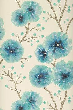 blue flowers are on a white background