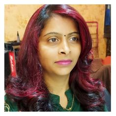 Red Highlights colour Schwartzkopf L-89 Keratin, To Grow, Human Hair