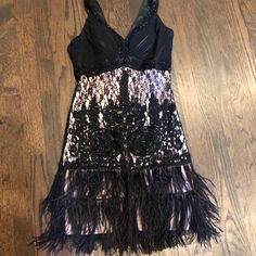 Sue Wong Beaded And Feather Dress. Amazing Detail Sue Wong Dresses, Sue Wong, Dresses Backless, Feather Dress, Colorful Dresses, Womens Dresses, Women Shopping, Black, Color