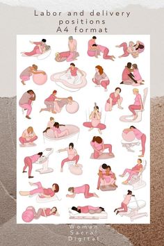 Labour and natural birth Digital posters for doulas, midwives, pregnant ladies. Hypnobirthing classes prints. Delivery Positions, Pregnancy Workout Videos, Doula Care, Birth Education, Baby Delivery, Healthy Pregnancy Tips, Newborn Baby Tips, Newborn Mom